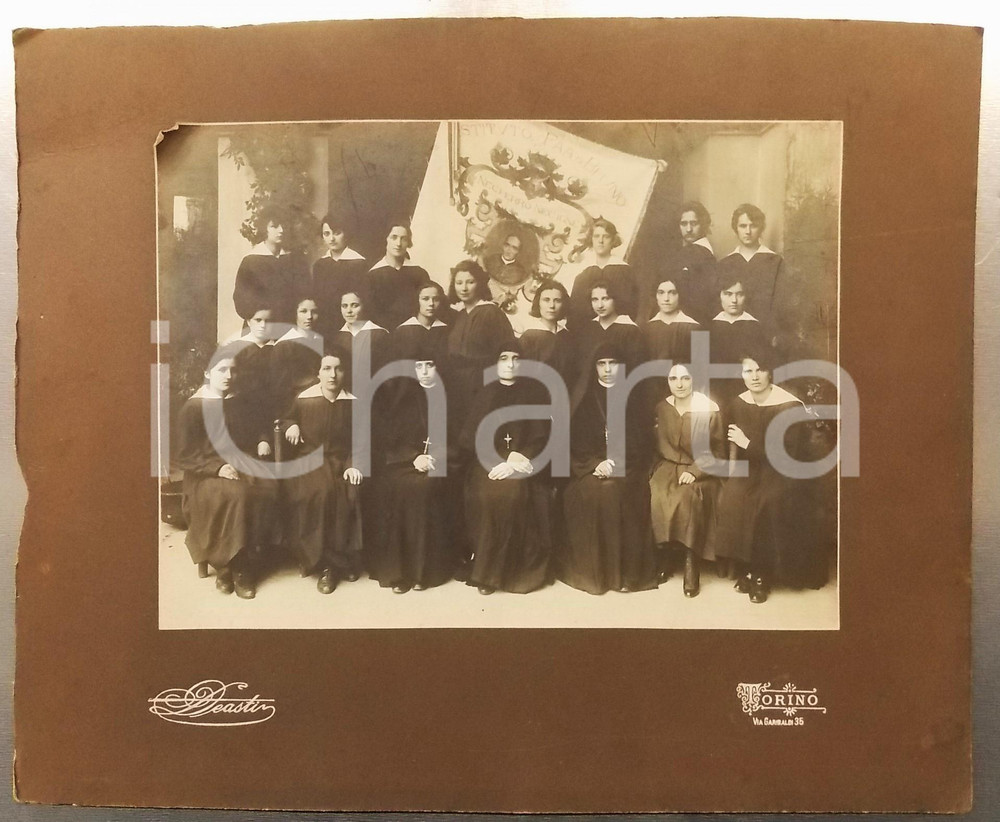 1922 TORINO Istituto Faà di Bruno - Classe femminile e suore *Foto DEASTI 35x30