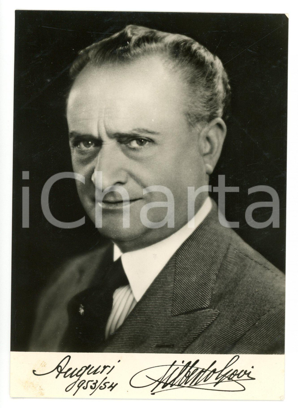1954 TEATRO Attore Gilberto GOVI - Fotocartolina con AUTOGRAFO FG