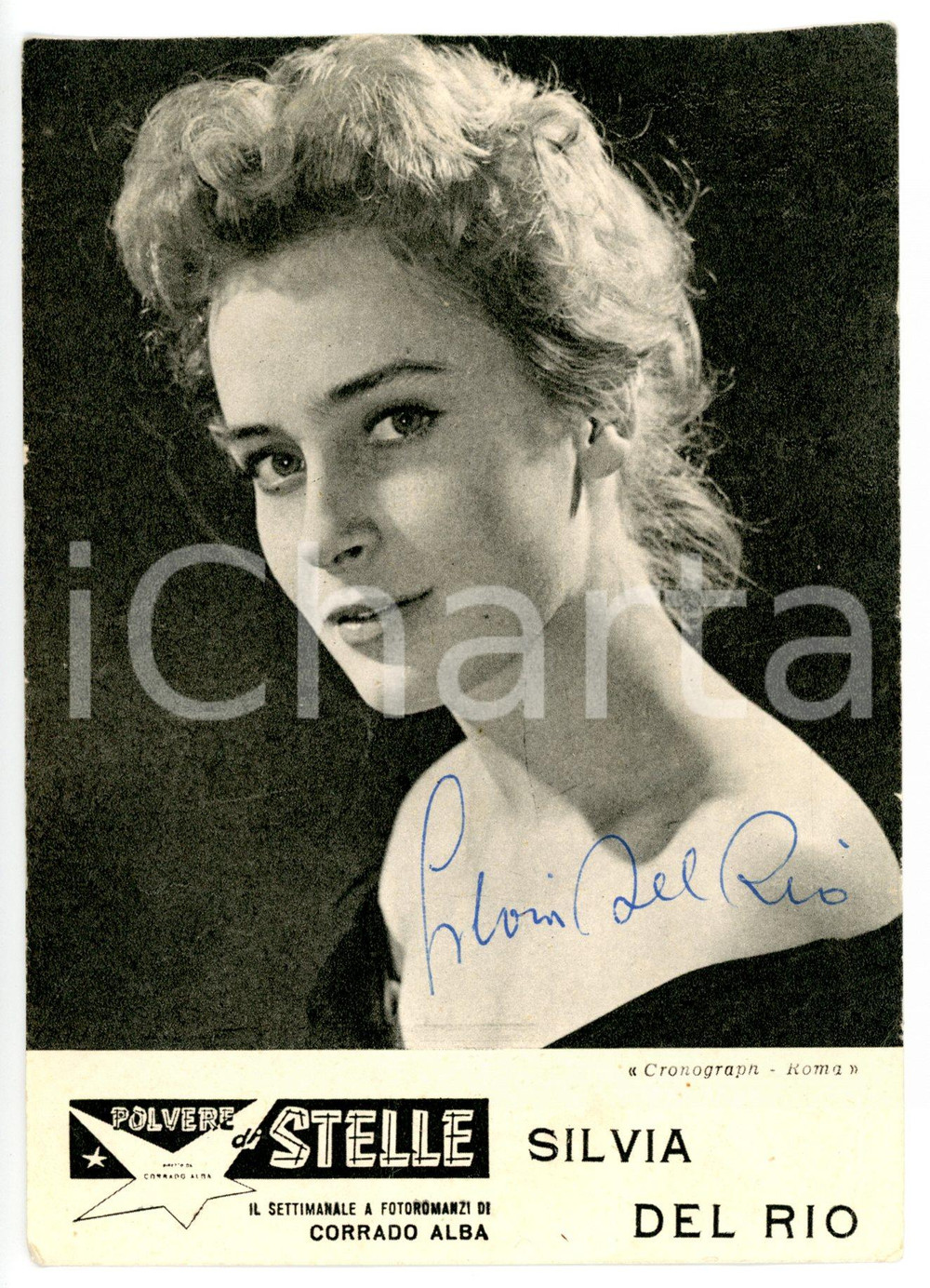 1960 ca POLVERE DI STELLE Attrice Silvia DEL RIO - Fotografia con AUTOGRAFO