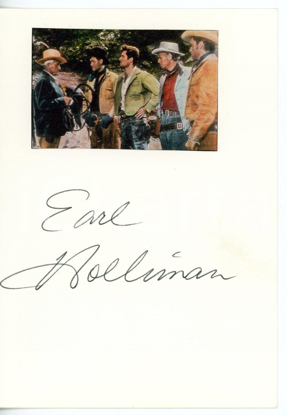 1990 ca CINEMA Attore Earl HOLLIMAN - AUTOGRAFO su carta - 10x15 cm
