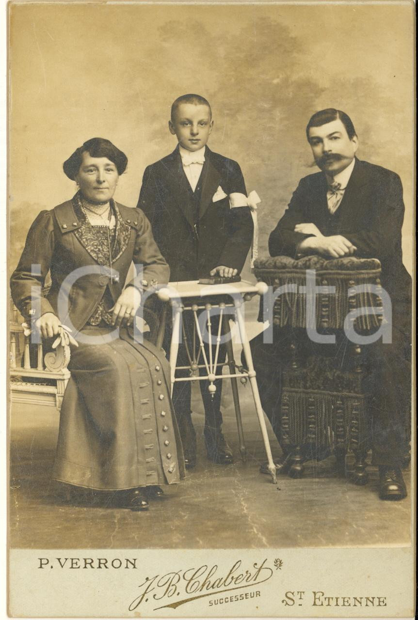 1890 ca SAINT-ETIENNE Famiglia con bambino alla Prima Comunione - Foto VERRON