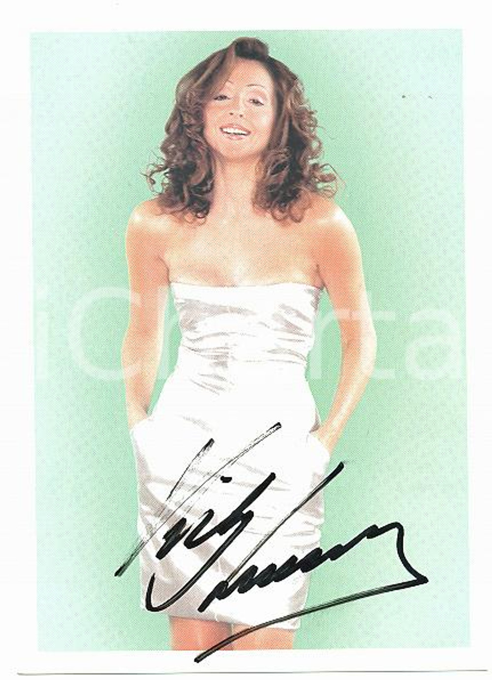 2000 GERMANY - MUSIC Vicky LEANDROS - Autografo su foto seriale WEA RECORDS