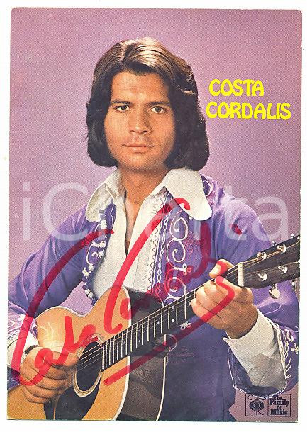 1989 GERMANY Cantante Costa CORDALIS - Autografo su foto seriale CBS