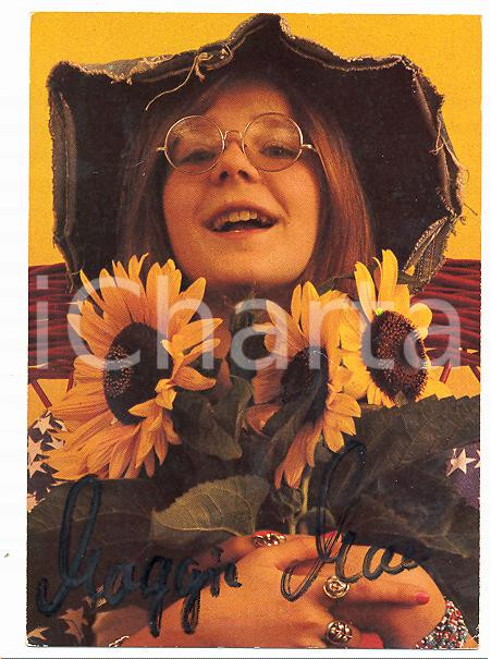 Autografo originale 1974 GERMANY Cantante Maggie MAE Cosima Andrea CARLE AUTOGRAFO su foto seriale 1