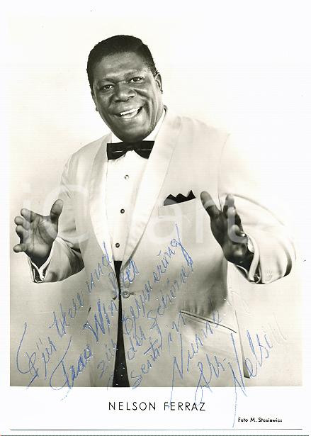 1965 ca MUSICA Nelson FERRAZ Portrait - Cartolina con AUTOGRAFO FG NV