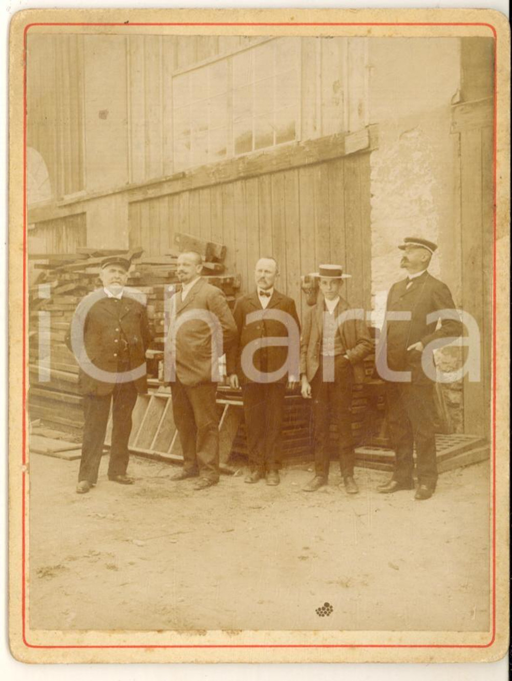 1912 FRANCE CHEMINS DE FER - Ferrovieri con bambino in un deposito - Foto 9x12