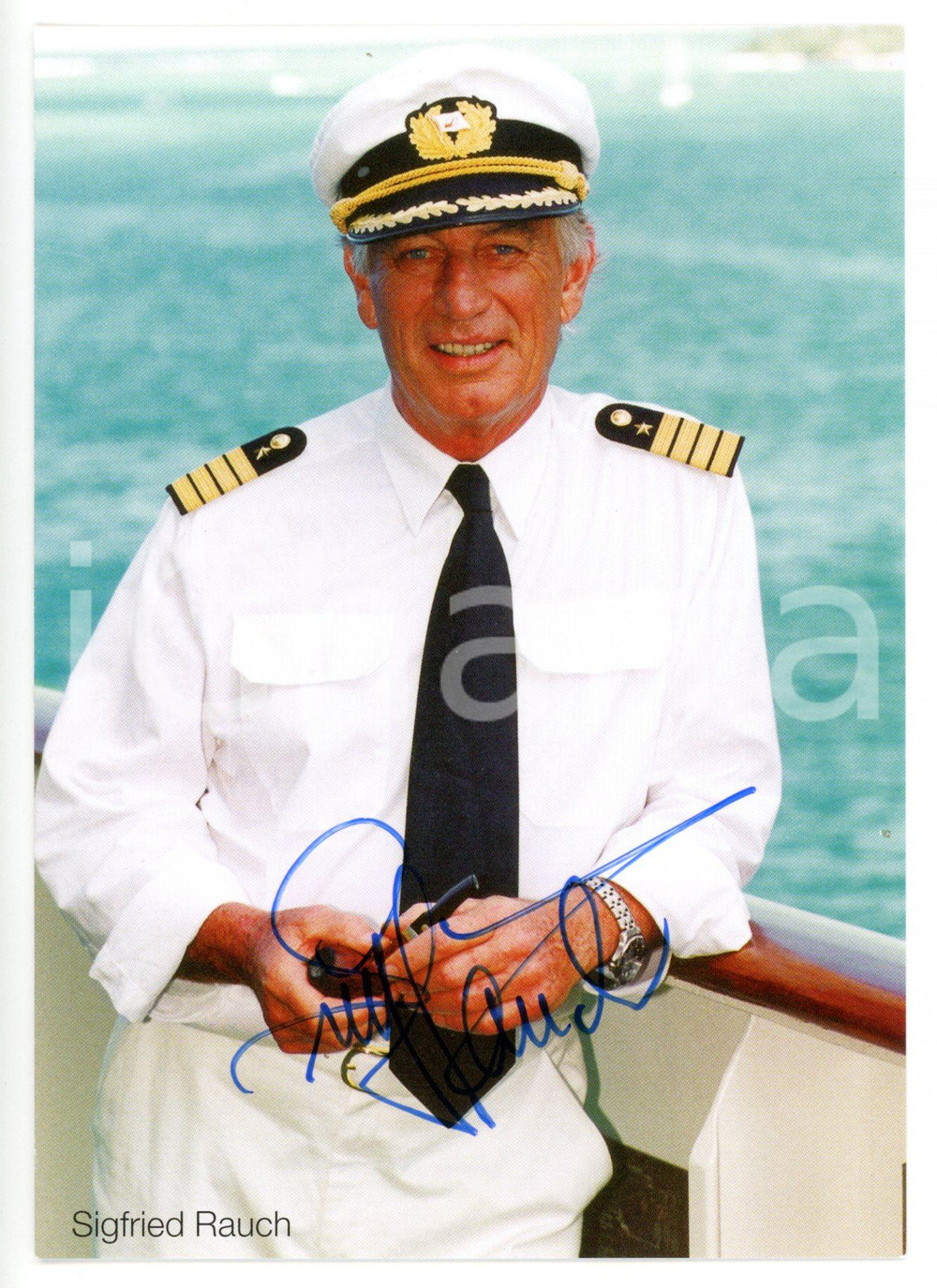 2000 ca CINEMA Attore Siegfried RAUCH in "Das Traumschiff" *Foto con AUTOGRAFO