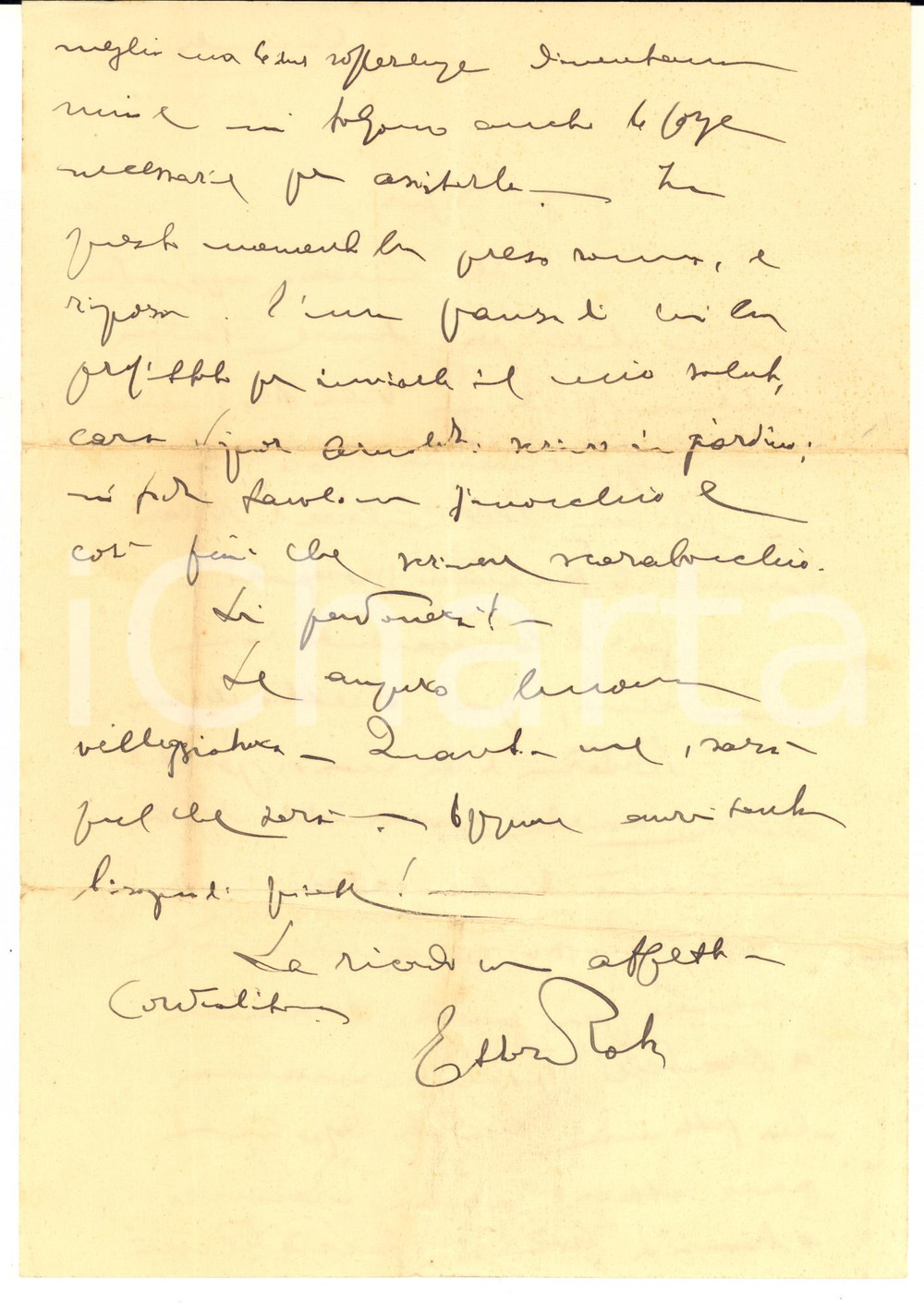 1938 CANNOBIO Lettera Ettore ROTA "Più che scrivere scarabocchio" - AUTOGRAFO