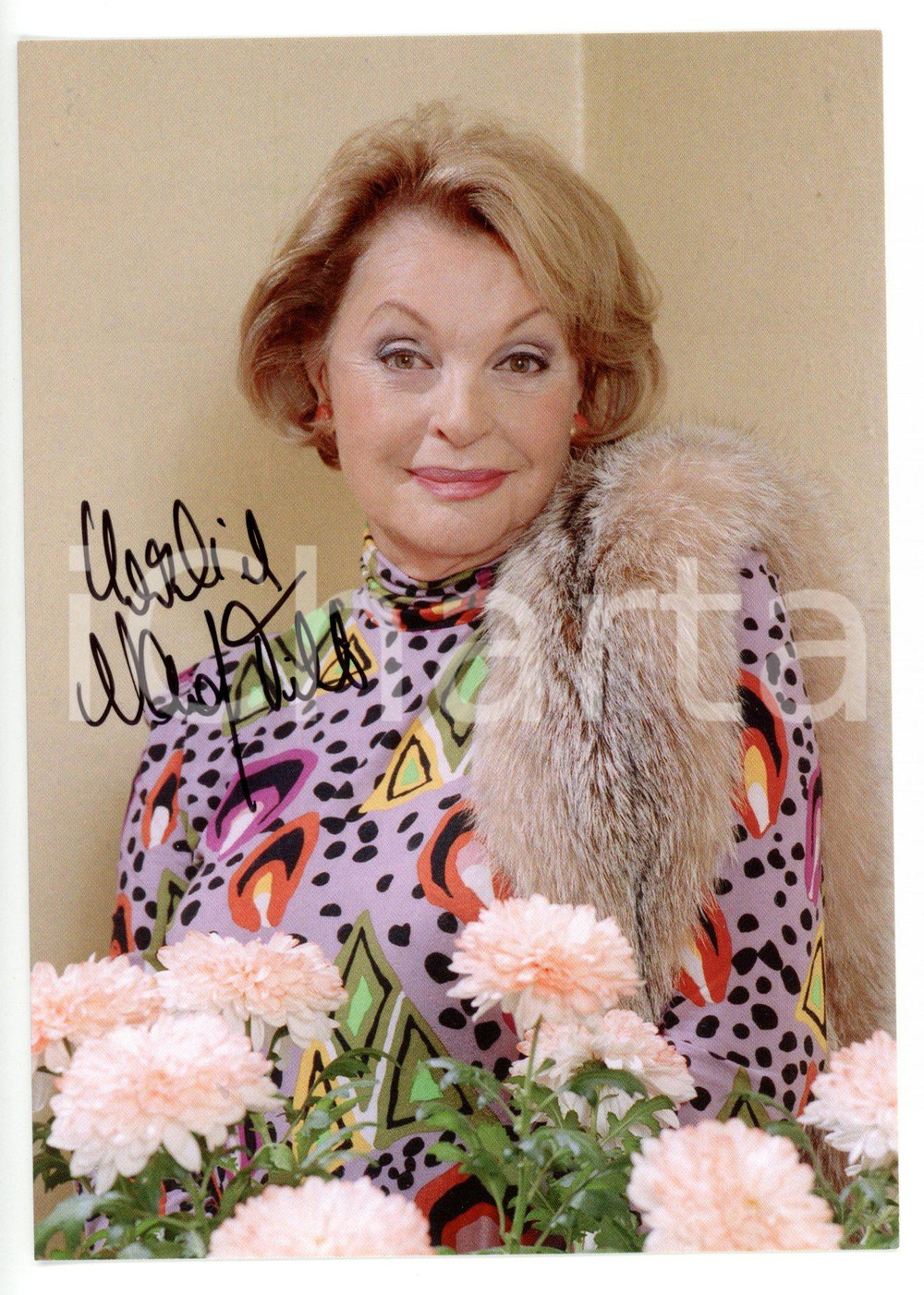 1990 ca CINEMA Attrice Nadja TILLER - Fotografia seriale con AUTOGRAFO 