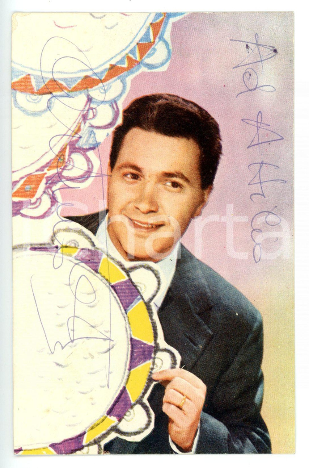 1955 ca MUSICA Cantante Arturo TESTA - Fotocartolina con AUTOGRAFO