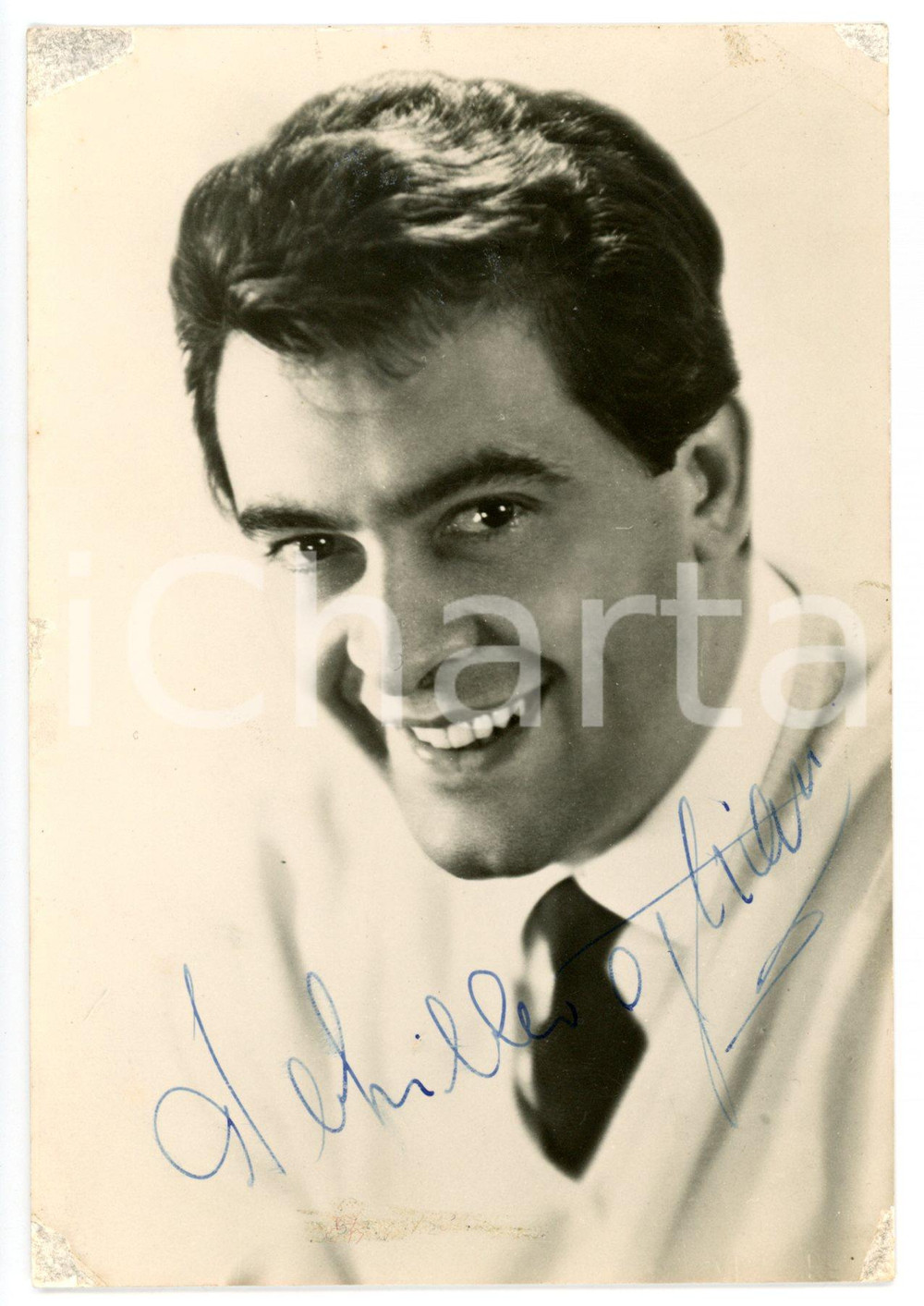 1955 ca MUSICA Cantante Achille TOGLIANI - Fotocartolina con AUTOGRAFO
