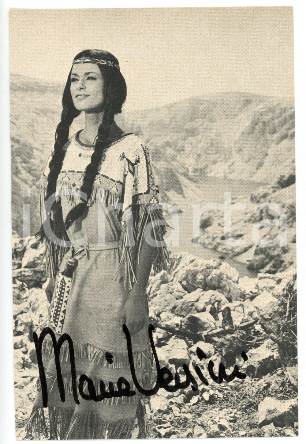 1965 ca CINEMA Marie VERSINI Nscho-tschi in WINNETOU *Ritaglio rivista AUTOGRAFO