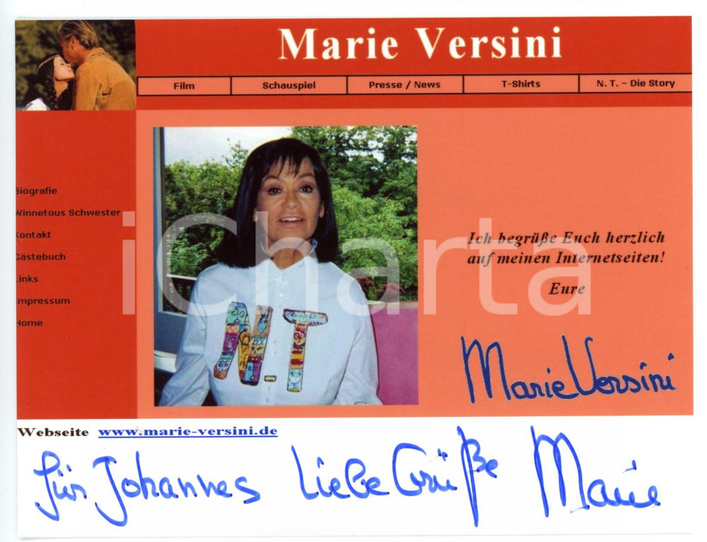 2000 ca CINEMA Attrice Marie VERSINI *Fotografia con AUTOGRAFO