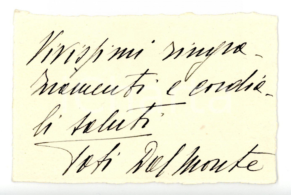 1940 ca LIRICA Soprano Toti DAL MONTE - Biglietto AUTOGRAFO 10x7 cm