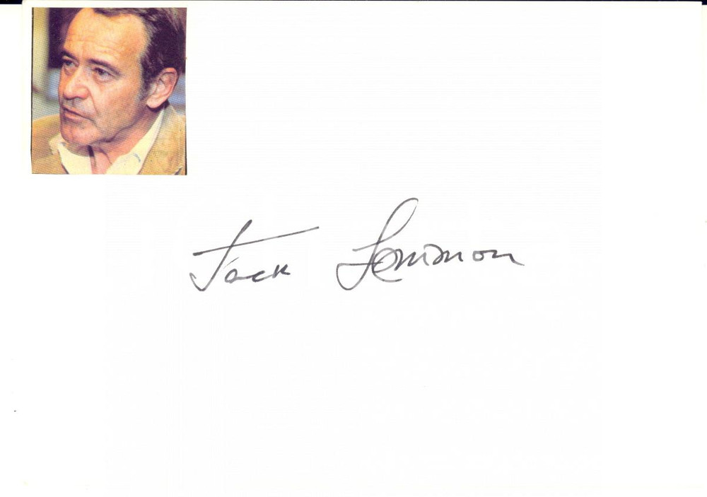 1990 ca CINEMA Attore Jack LEMMON - AUTOGRAFO su carta - 15x10 cm