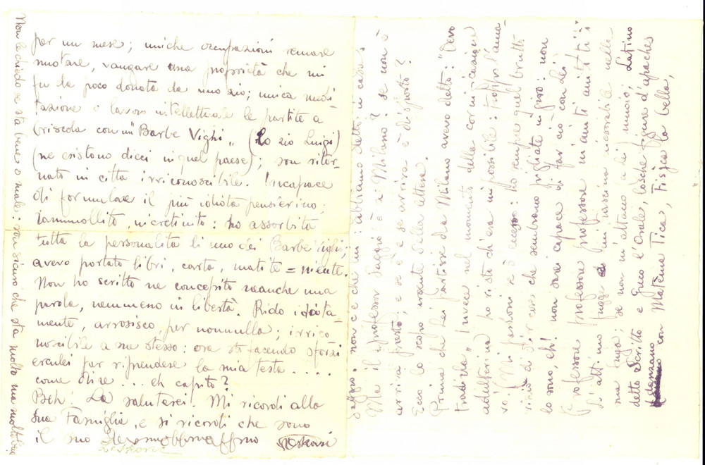 1923 Michele LESKOVIC Rido idiotamente, arrossisco per un nonnulla - AUTOGRAFO