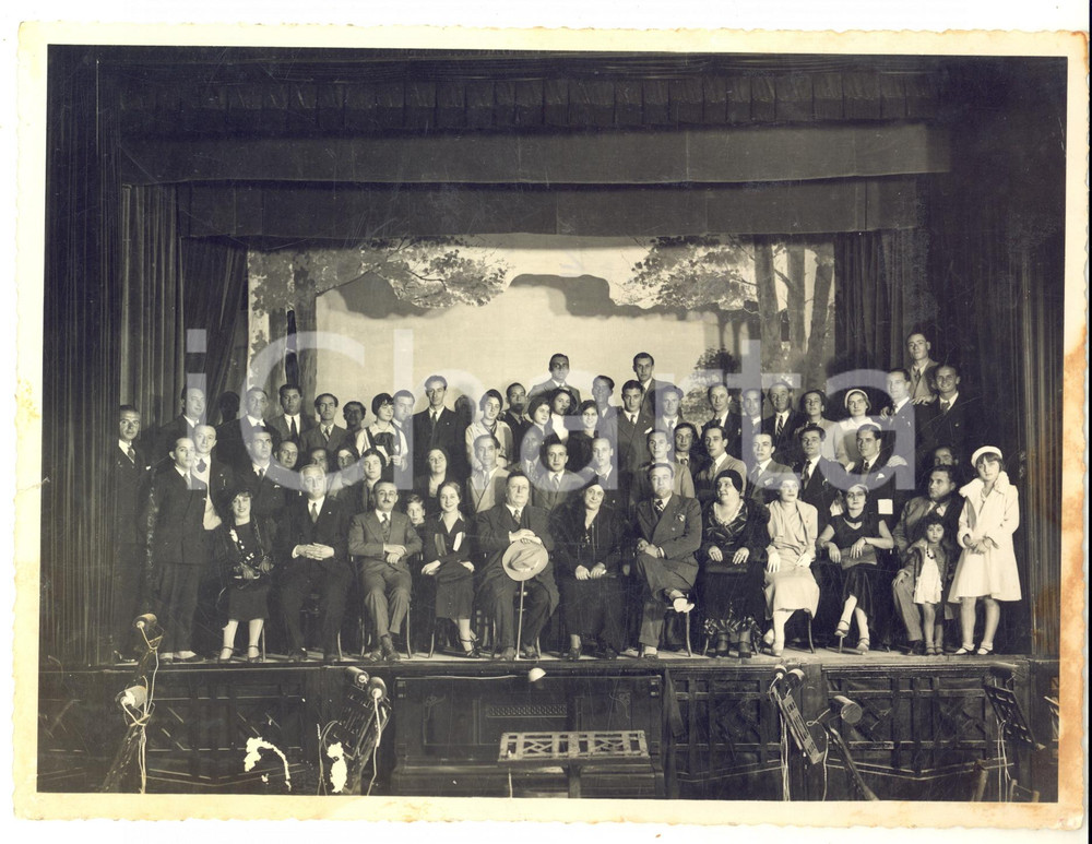 1932 TRIPOLI TEATRO Compagnia Ermete ZACCONI sul palco - Foto RARA 24x18 cm