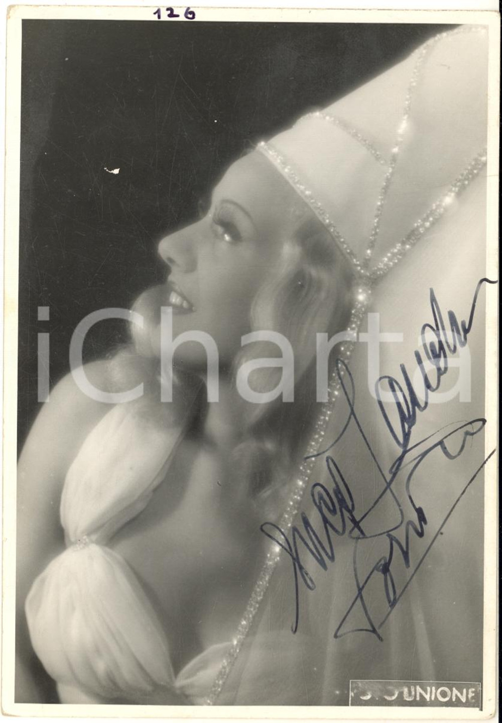 1950 ca TORINO TEATRO DI RIVISTA Erica SANDRI in veste di fata - Foto AUTOGRAFO