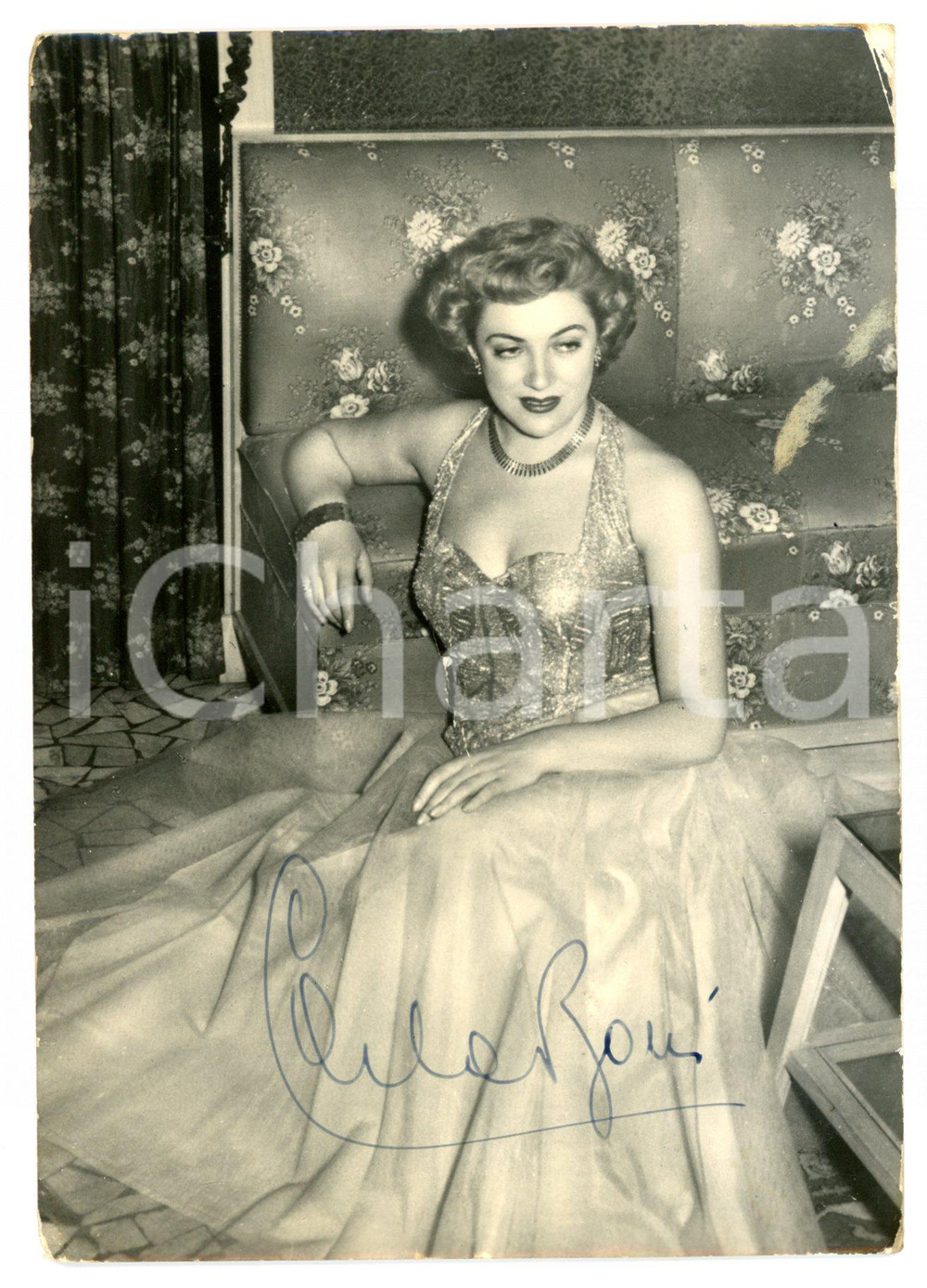 1950 ca MUSICA Cantante Carla BONI - Fotocartolina con AUTOGRAFO - FG