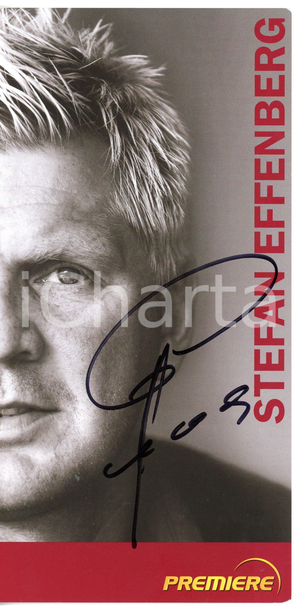 2005 CALCIO Stefan EFFENBERG *Foto seriale PREMIERE con AUTOGRAFO 10x21 cm