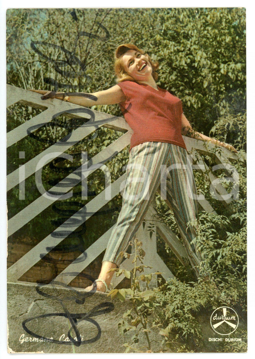 1960 ca MUSICA Cantante Germana CAROLI *Foto seriale con AUTOGRAFO - DANNEGGIATA