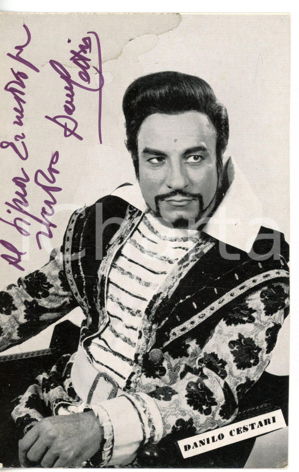 1955 ca LIRICA Tenore Danilo CESTARI in costume di scena *Foto con AUTOGRAFO