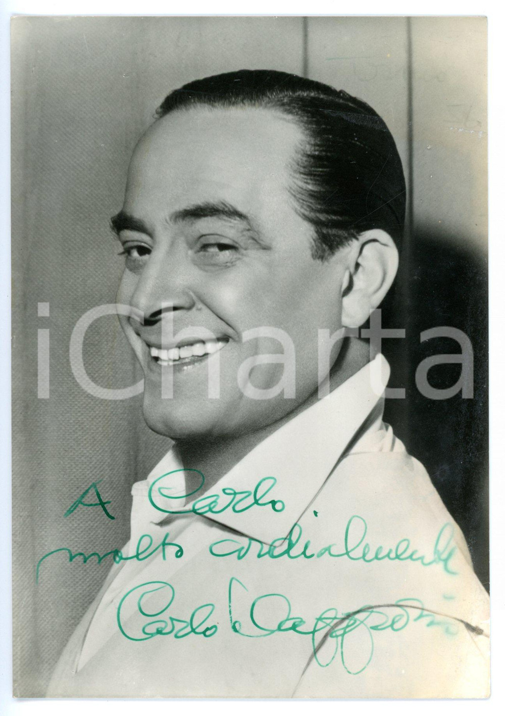 1960 ca TEATRO Attore Carlo DAPPORTO *Foto seriale con AUTOGRAFO 10x15 cm
