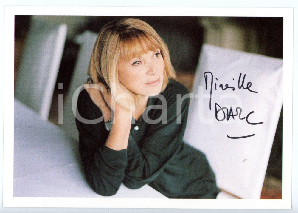1990 ca CINEMA Attrice Mireille DARC *Foto seriale con AUTOGRAFO 15x10 cm