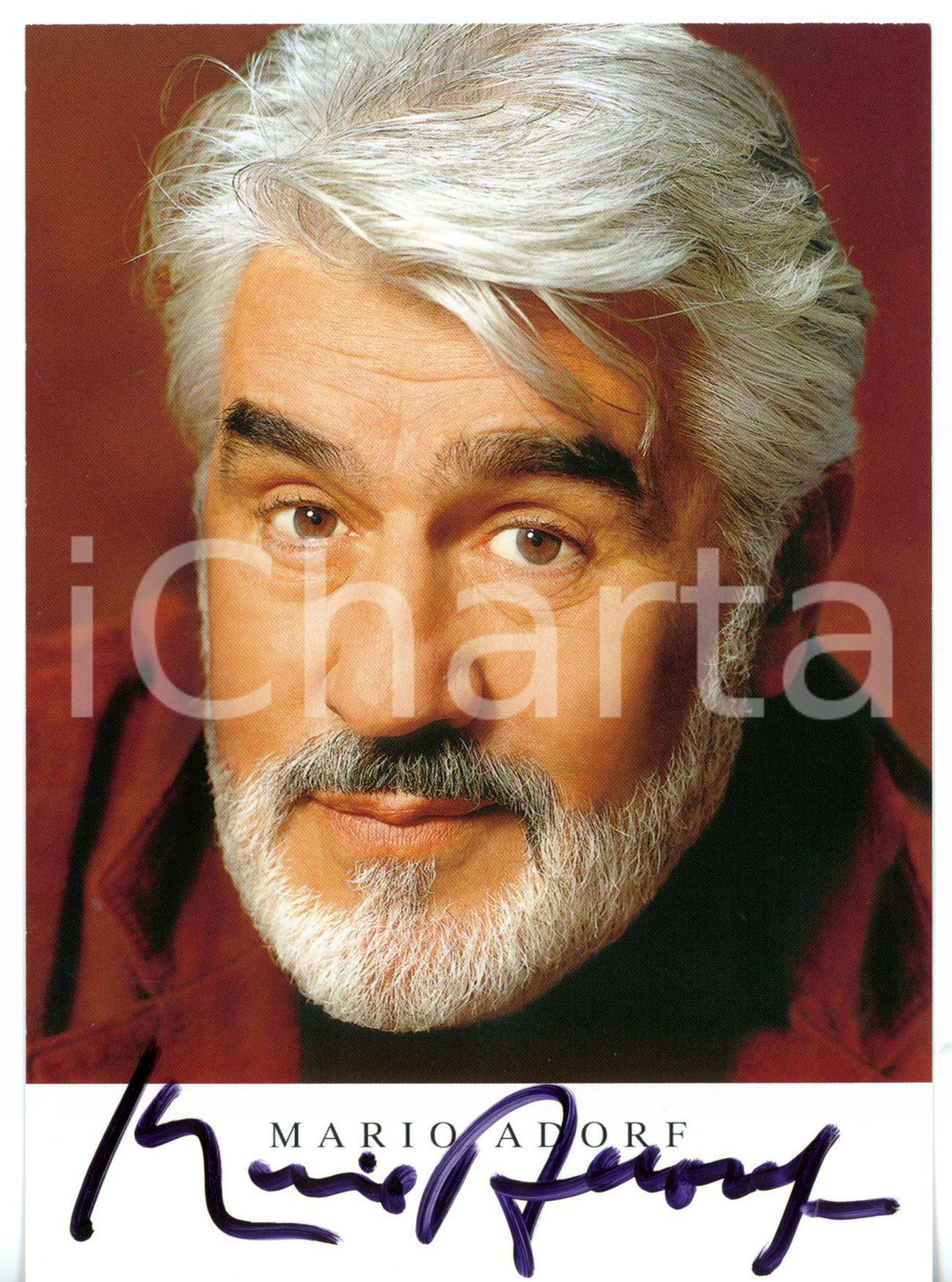 1990 ca CINEMA Attore Mario ADORF *Foto seriale con AUTOGRAFO 10x15 cm