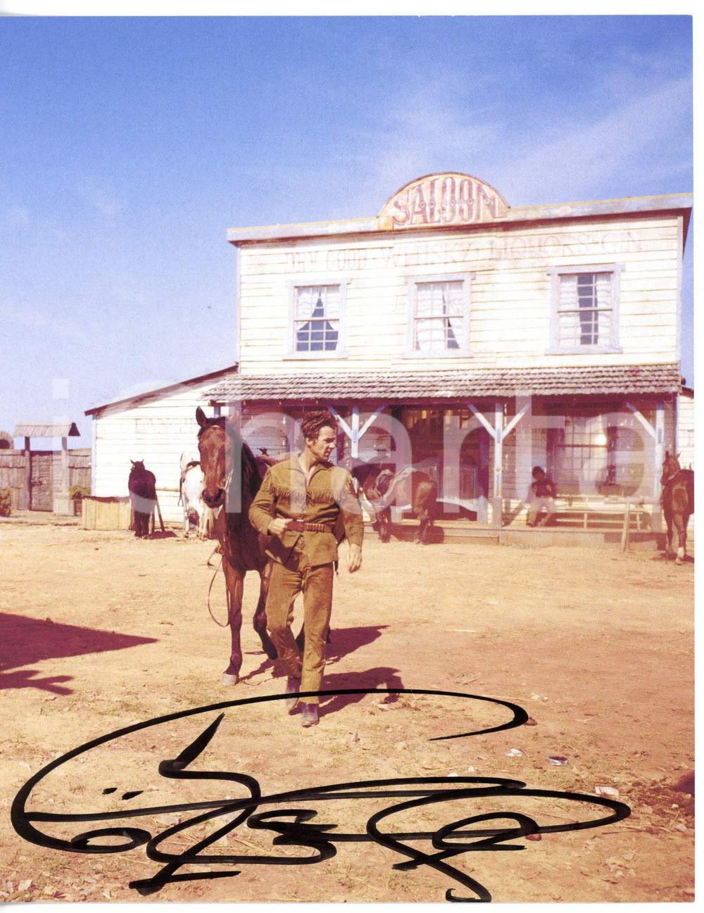 1970 ca CINEMA Attore George GOTZ *AUTOGRAFO su ritaglio di giornale 15x19 cm