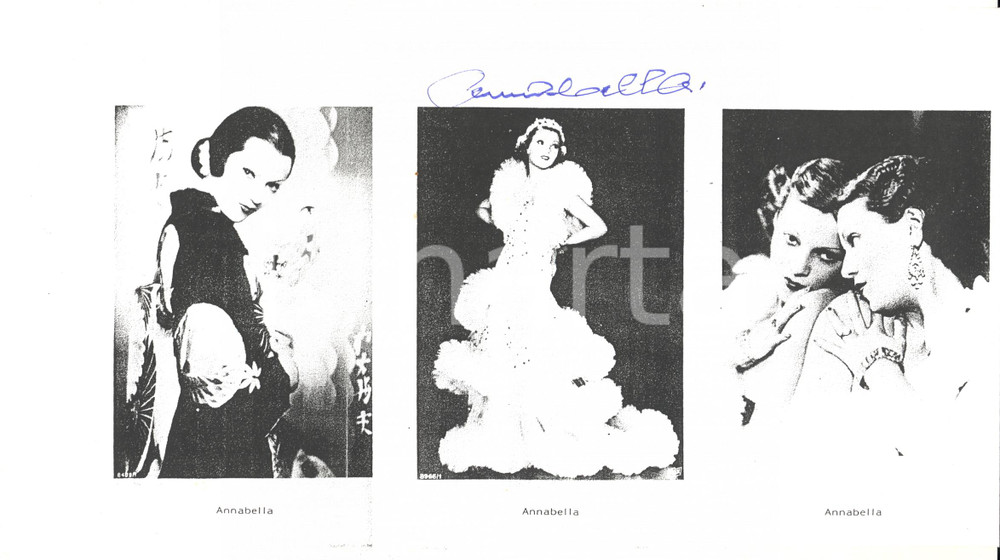 1970 ca Attrice ANNABELLA - Autografo su ritratti a stampa