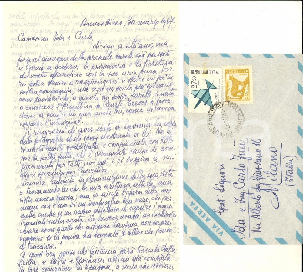 1965 BUENOS AIRES Rodolfo MONDOLFO "Si vive sempre più di illusioni" *AUTOGRAFO
