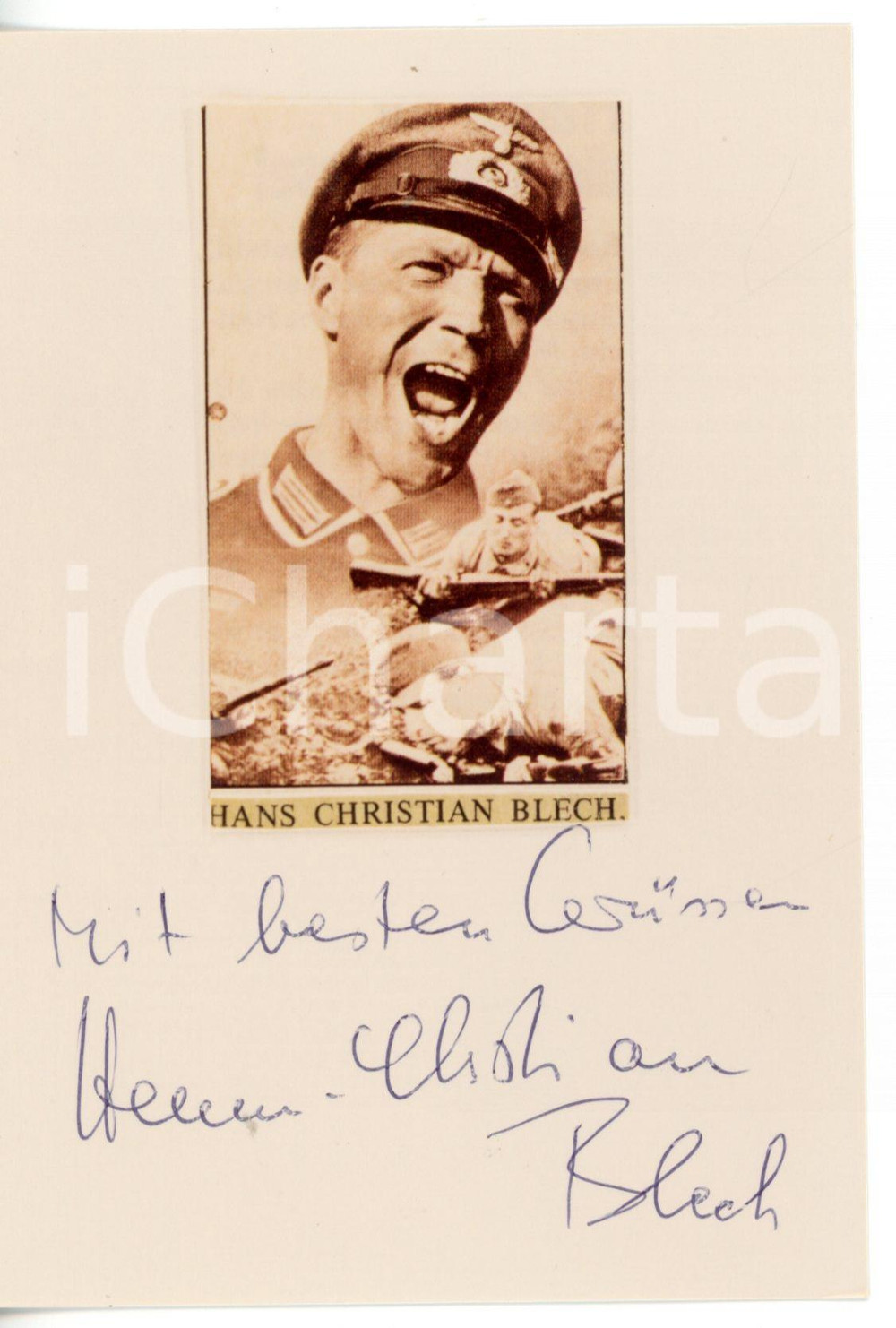 1970 ca CINEMA Hans Christian BLECH in "The bridge at Remagen" *AUTOGRAFO