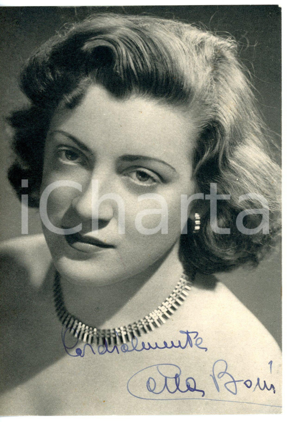 1950 ca MUSICA Cantante Carla BONI - Foto seriale con AUTOGRAFO 10x15 cm