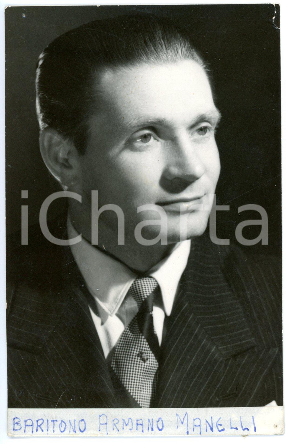 1945 ca MILANO LIRICA Baritono Armando MANELLI *Fotocartolina seriale 9x13 cm