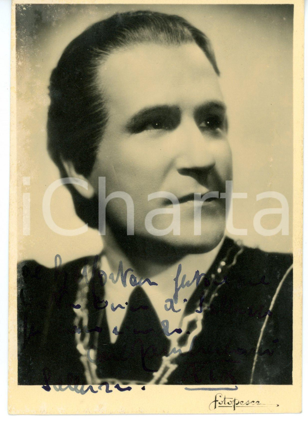 1941 CINEMA Attore Carlo TAMBERLANI - Foto seriale con AUTOGRAFO 10x14 cm