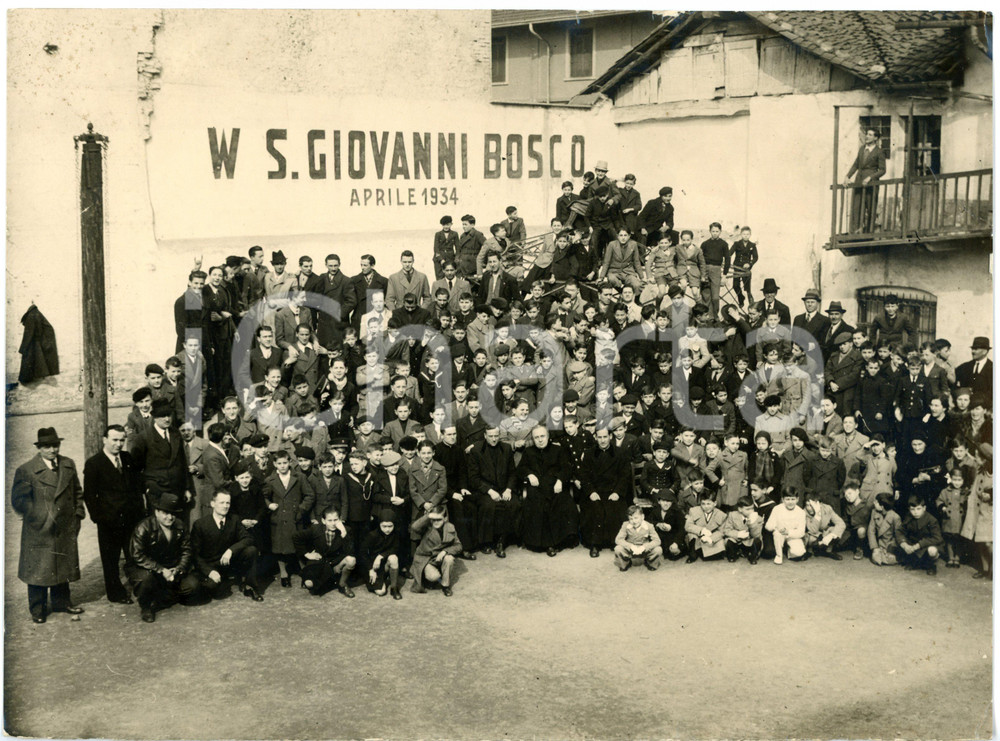 1934 PIEMONTE (?) Festa per canonizzazione San Giovanni Bosco - Foto RARA 27x20