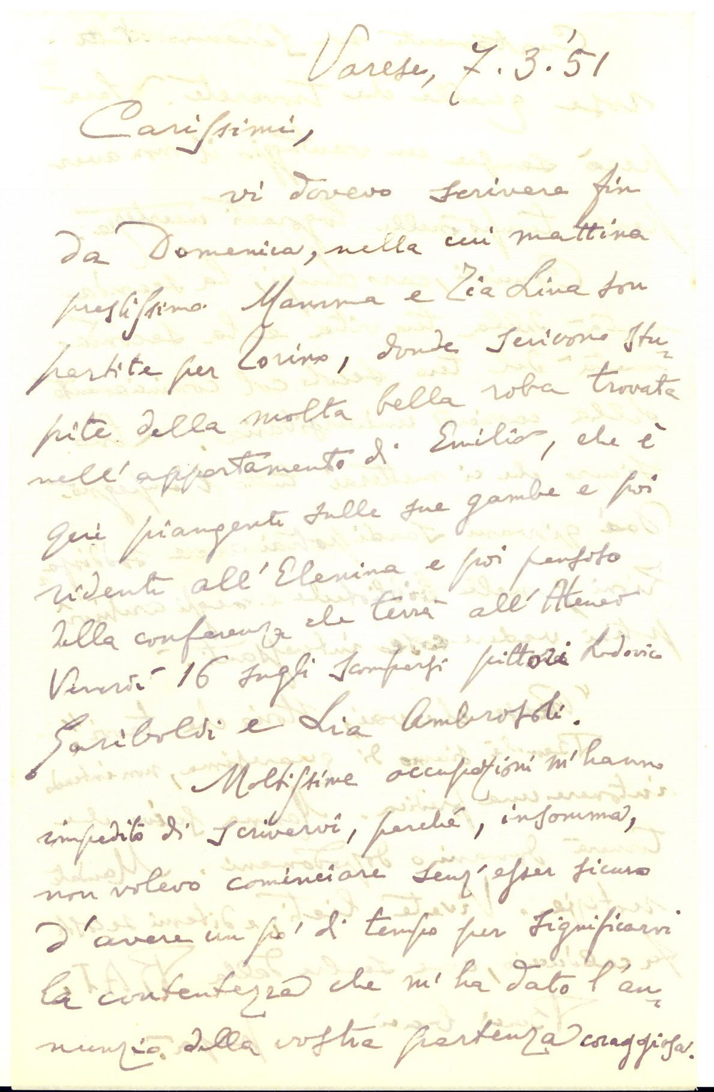 1951 VARESE Domenico BULFERETTI al figlio Luigi per carriera universitaria Lettera autografa dello studioso e docente di letteratura italiana Domenico Bulferetti al figlio Luigi, agli inizi della sua carriera universitaria. CONDIZIONI: G (ma piegatura centrale d'epoca)PAGINE: 1 (2 facciate)    originale e autentica 1