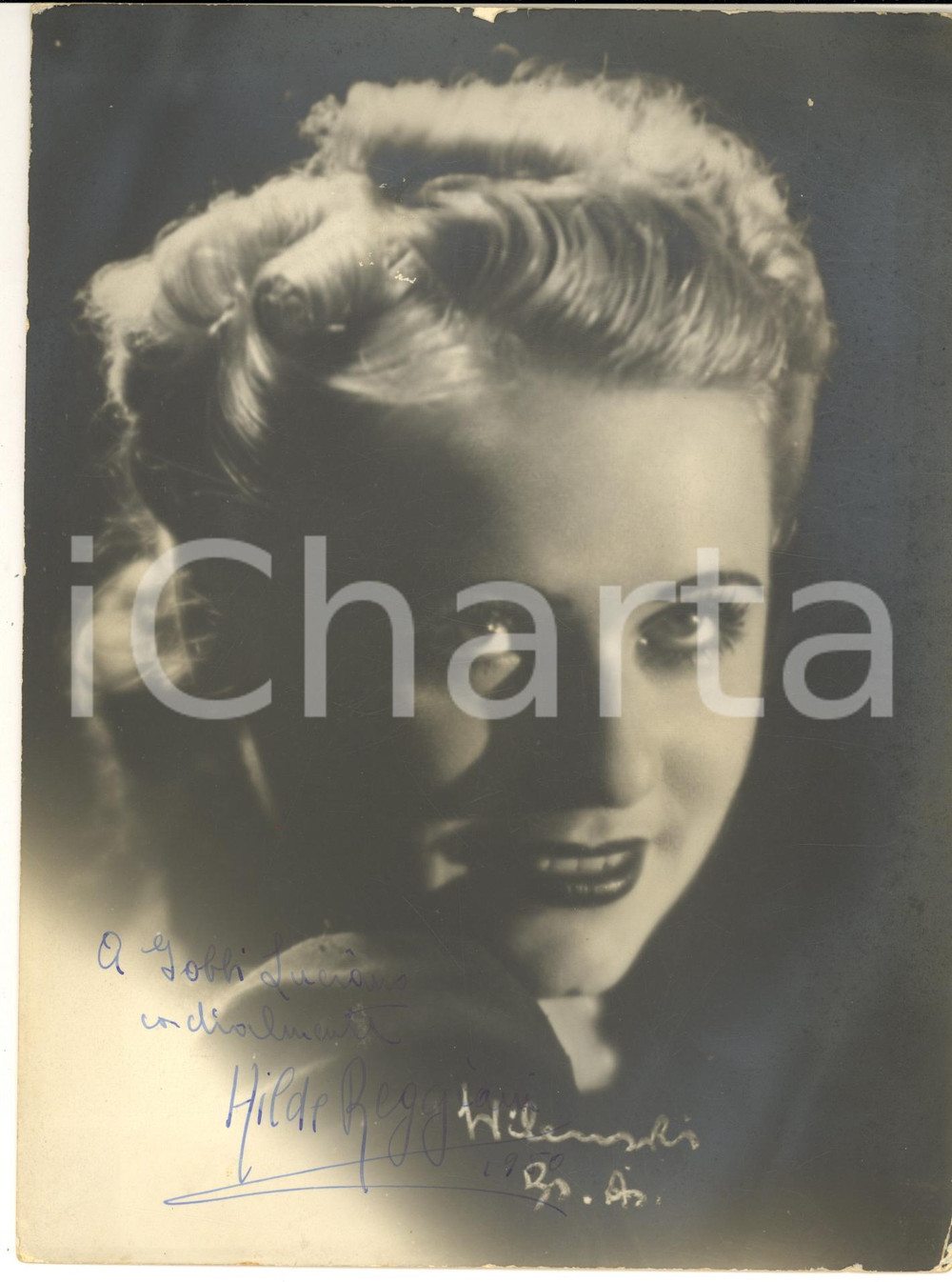 1950 VOGHERA Soprano Hilde REGGIANI in "L'elisir d'amore"- Foto con AUTOGRAFO