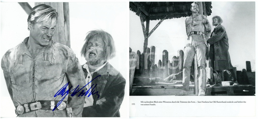 1964 CINEMA Ralf WOLTER in "Old Shatterhand" *AUTOGRAFO su ritaglio di giornale Ritaglio di giornale con autografo. CONDIZIONI: GFORMATO: 21x19 cm       originale e autentica 1