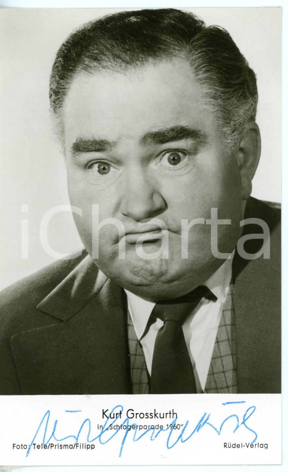 1960 CINEMA Kurt GROSSKURTH - "Schlagerparade 1960" - Foto seriale con AUTOGRAFO