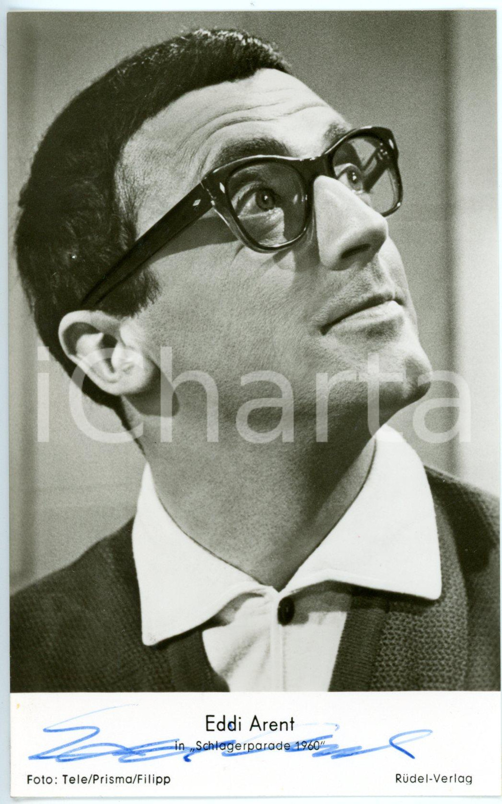 1960 CINEMA Eddi ARENT "Schlagerparade 1960" -  Foto seriale con AUTOGRAFO