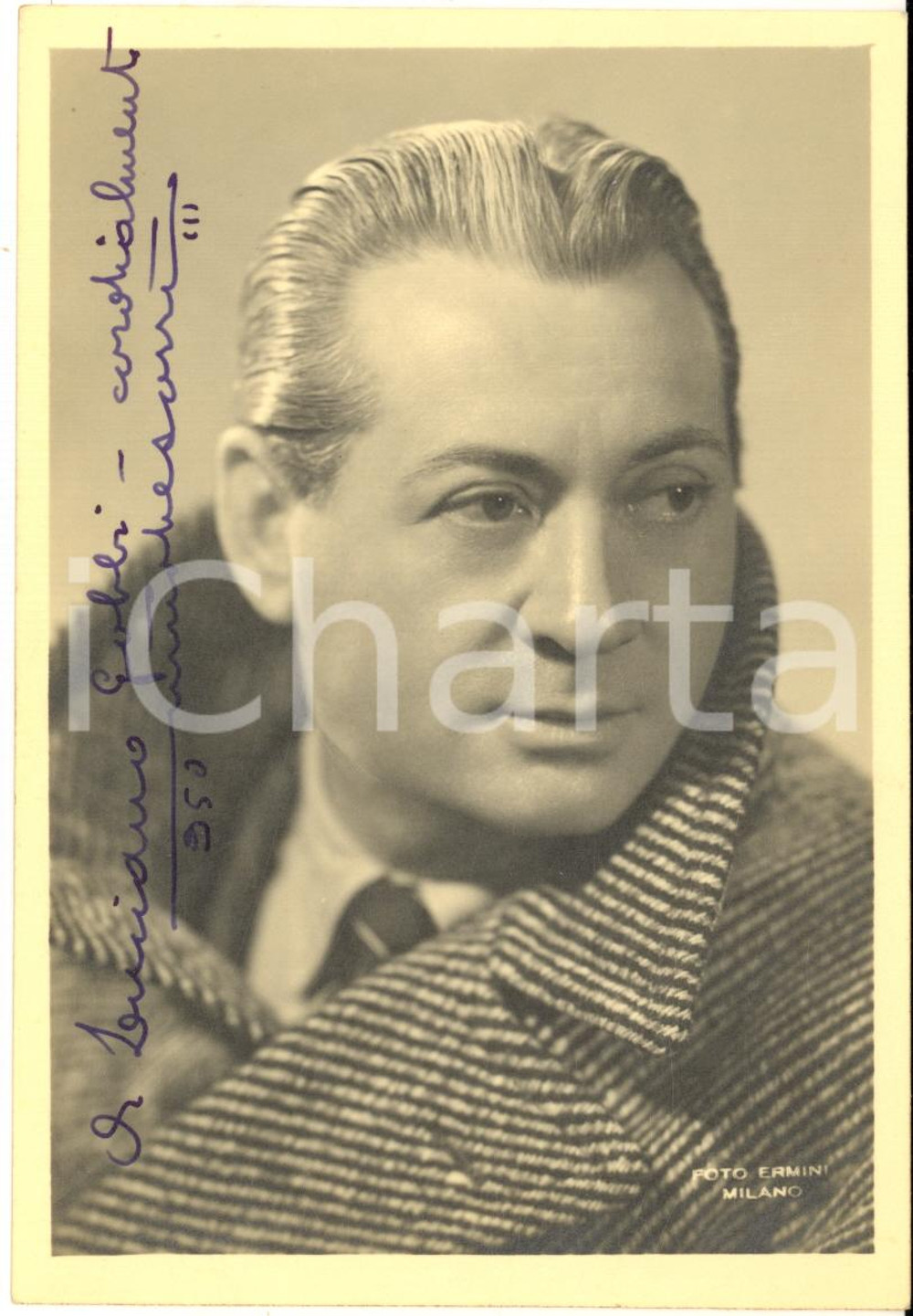 1950 TEATRO Attore Nino BESOZZI *Foto seriale con AUTOGRAFO 10x15 cm