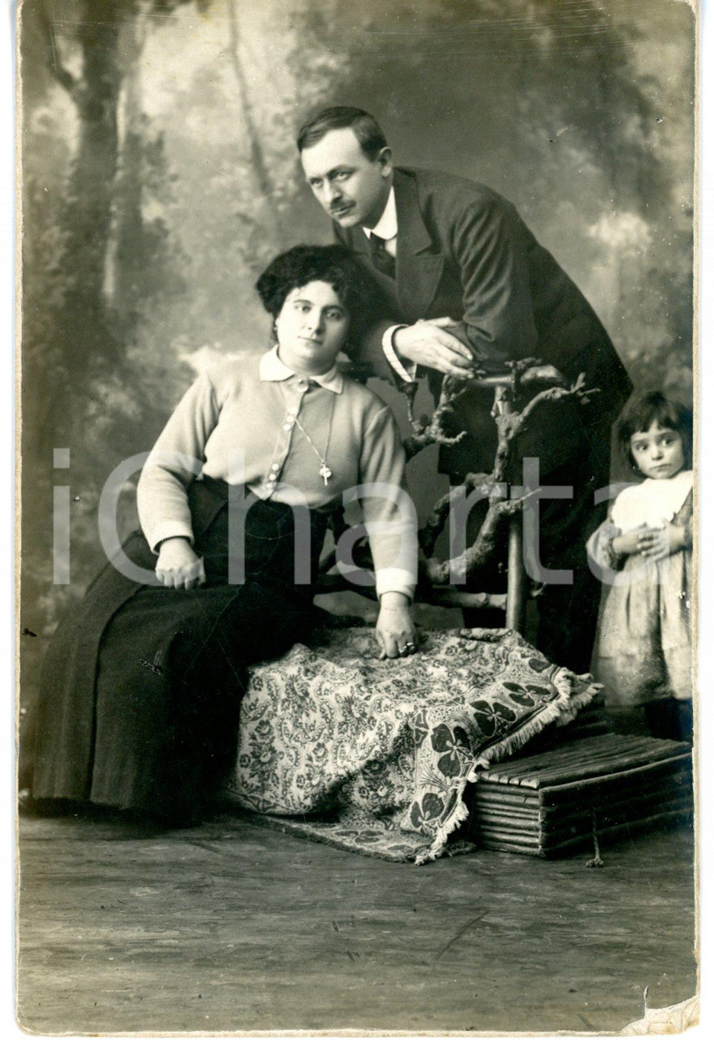 1916 VENEZIA Ritratto della signora PAISSAN in famiglia - Fotocartolina FP