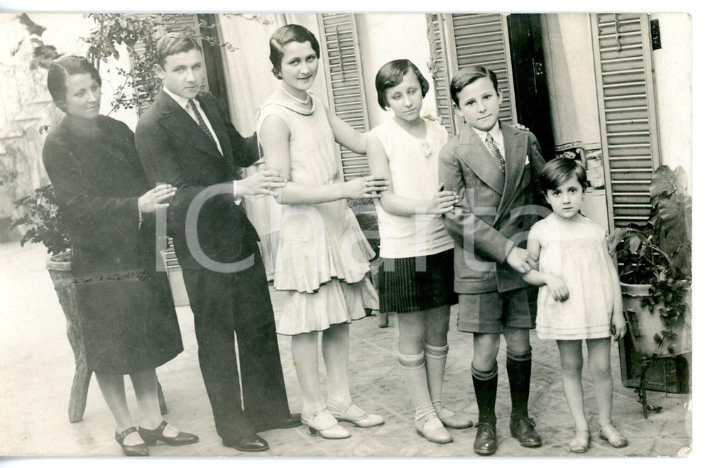 1920 ca AMERICA Pietro BOCCO con la famiglia - Ritratto in scala - Foto 14x9 cm