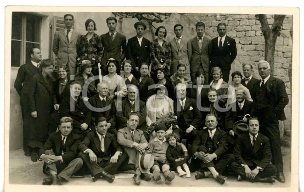 1932 PISA Nozze d'argento Lavinia MANZETTI e Vasco MARIOTTI - Foto gruppo 14x9