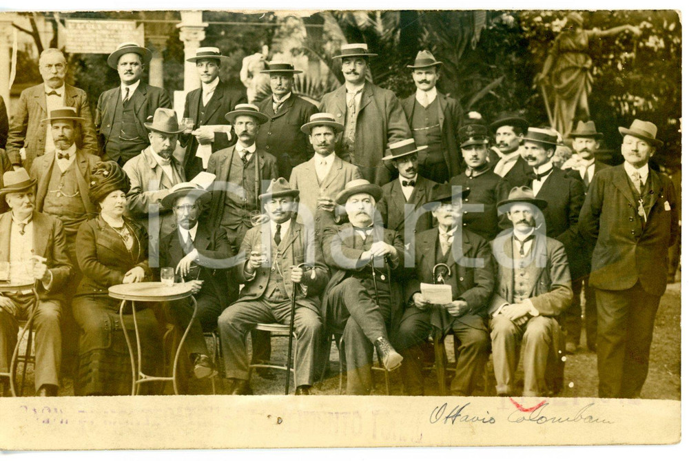 1913 MONTECATINI TERME (?) Ottavio COLOMBANI in un club di gentiluomini - Foto FP
