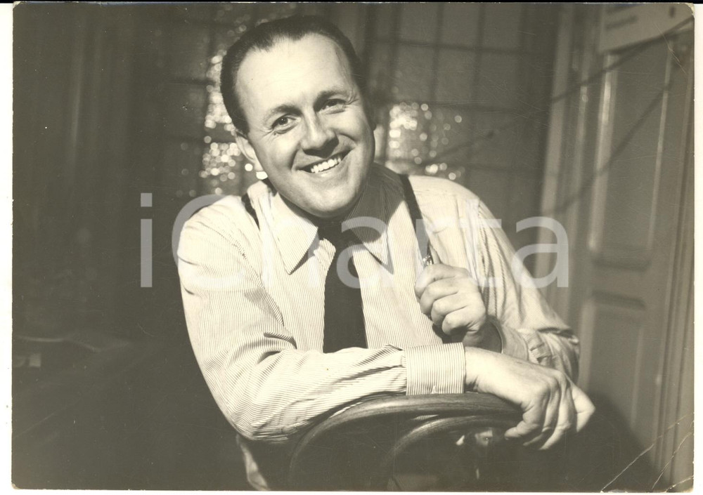 1950 ca MILANO Ritratto attore Attilio GIANNINI - Fotografia 18x13 cm