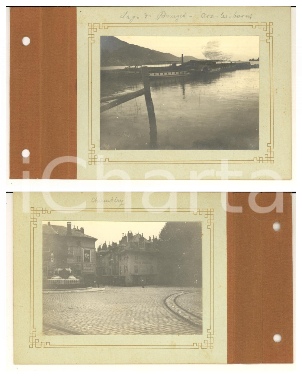 1910 ca AIX-LES-BAINS Lac du Bourget CHAMBERY Place du Centenaire - Lotto 2 foto