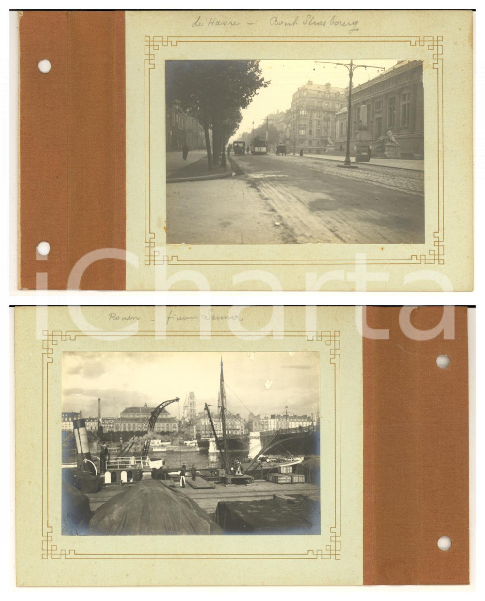 1910 ca LE HAVRE Boulevard Strasbourg - ROUEN Seine - Lotto 2 foto ANIMATE